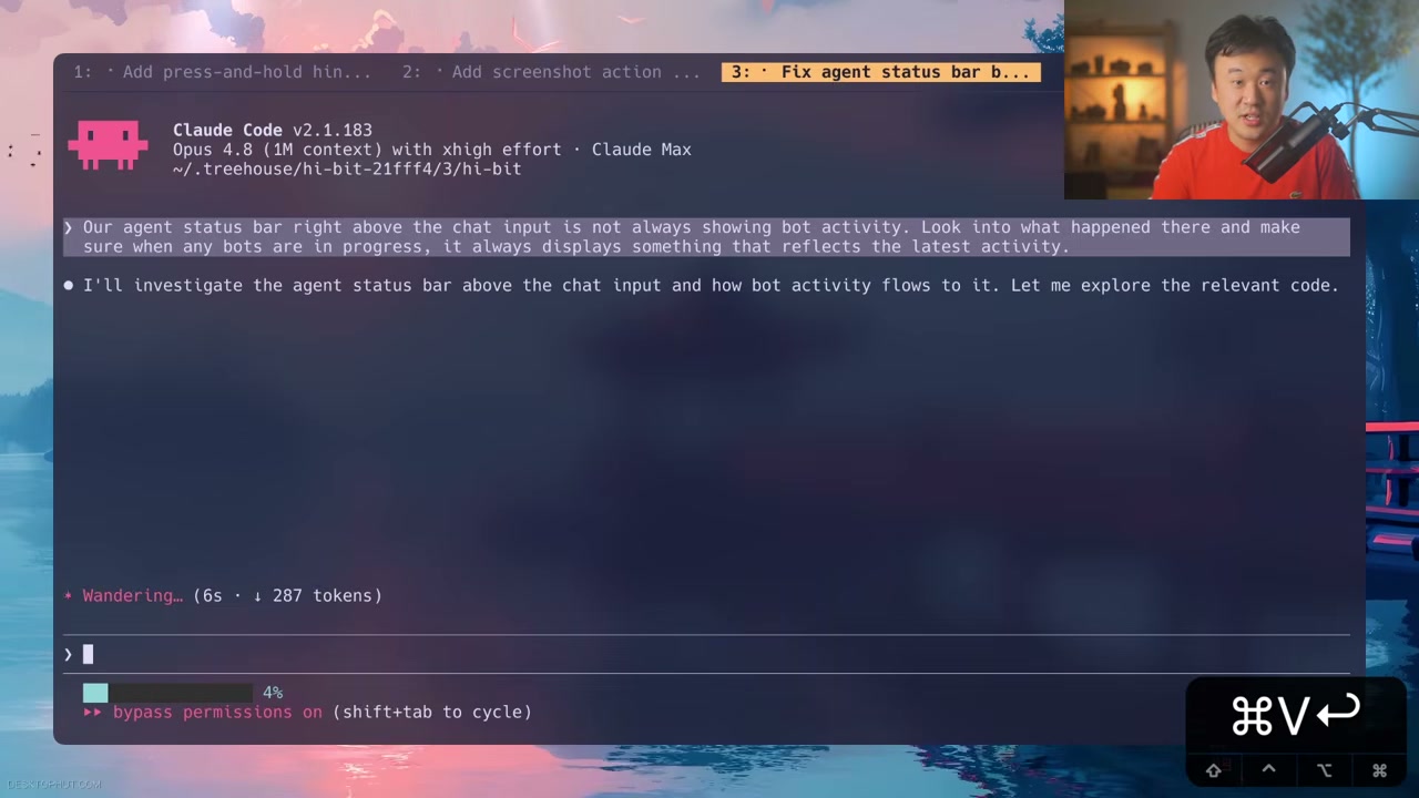 三个并行 Claude Code session