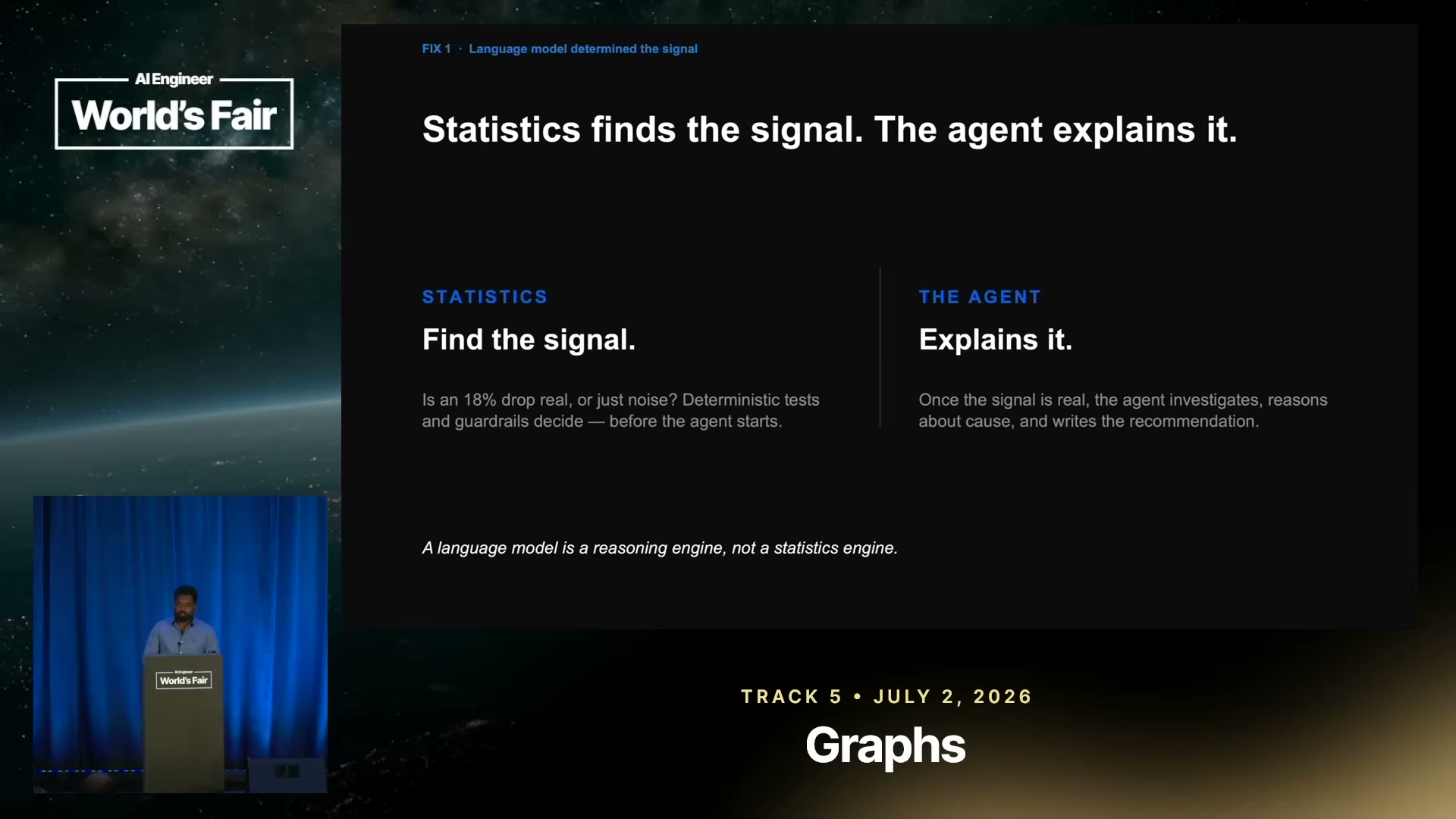 Statistics finds the signal. The agent explains it.